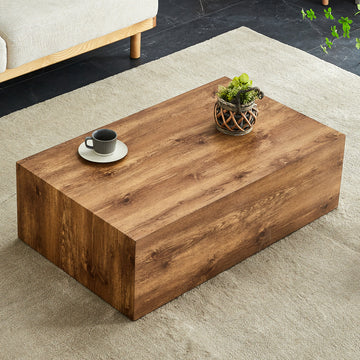 Modern Mdf Coffee Table With Wood Texture Pattern 39.37X23.62X11.81 Inches Stylish And Durable Design Wood Mdf
