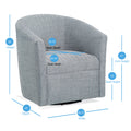Lainey Indigo Swivel Barrel Chair Blue Modern,Transitional Foam Polyester