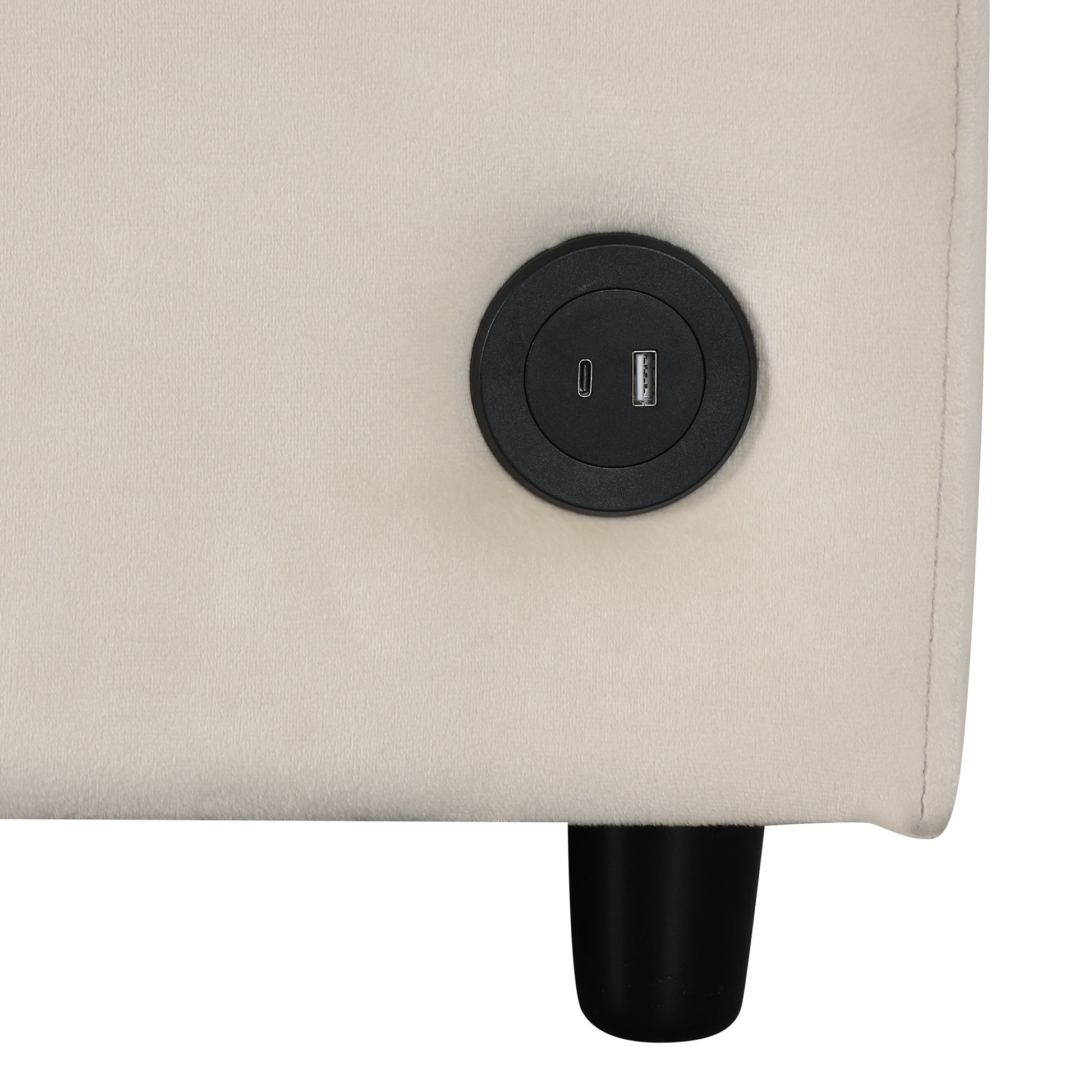 57.4" Pull Out Sofa Bed,Sleeper Sofa Bed With Premium Twin Size Mattress Pad,2 In 1 Pull Out Couch Bed With Two Usb Ports For Living Room,Small Apartment, Beige Old Sku:Wf296899 Beige Foam Velvet