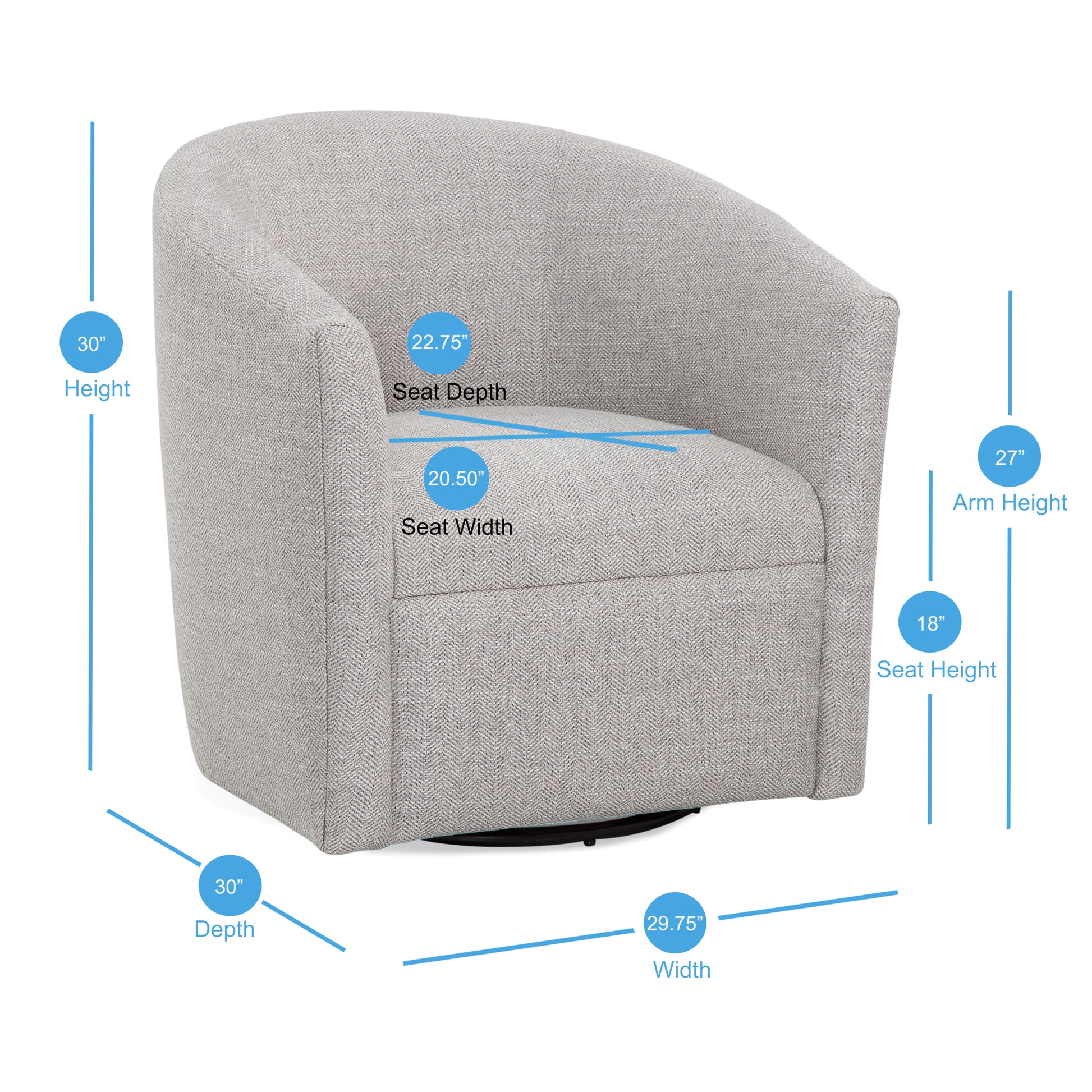 Lainey Sea Oat Swivel Barrel Chair Beige Modern,Transitional Foam Polyester