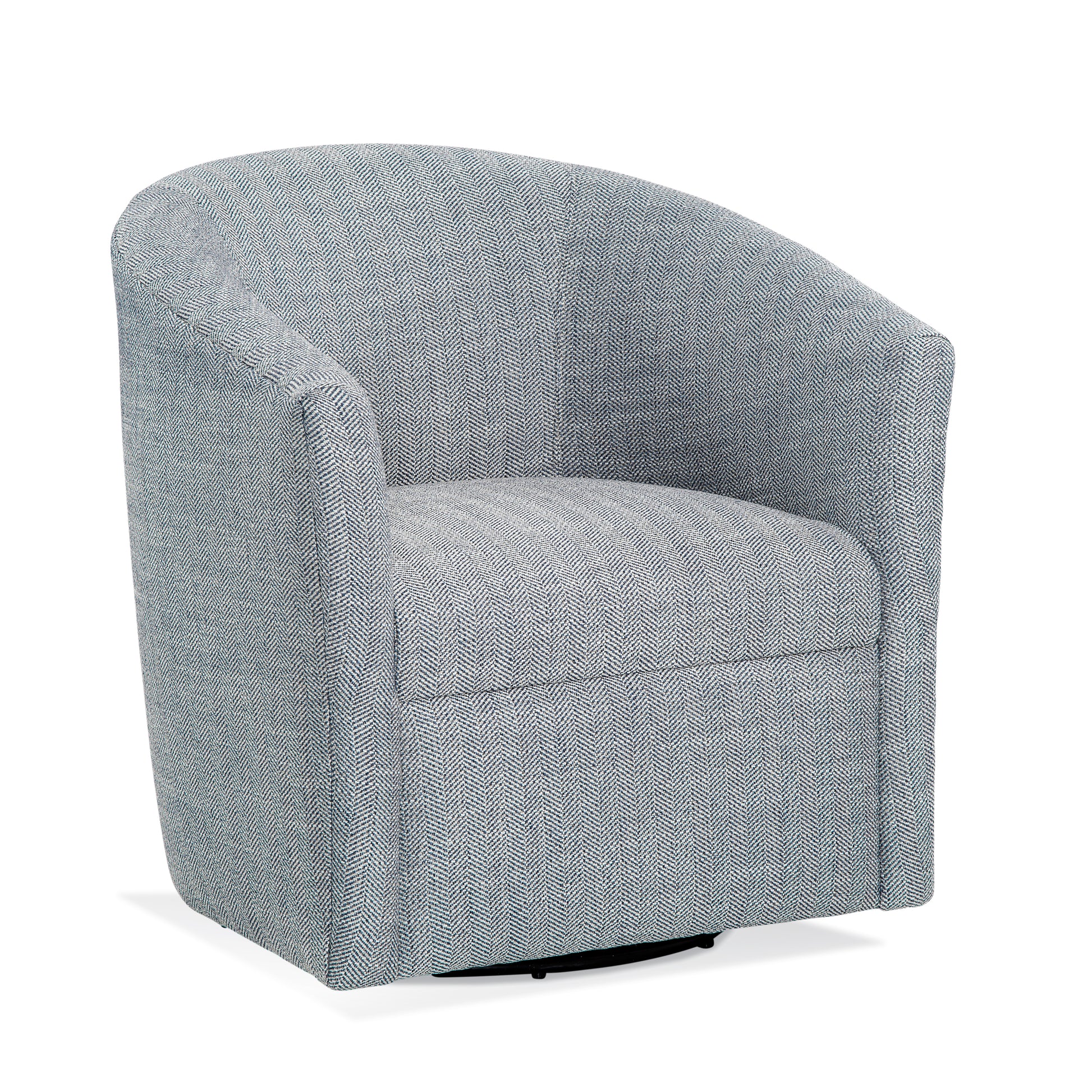 Lainey Indigo Swivel Barrel Chair Blue Modern,Transitional Foam Polyester