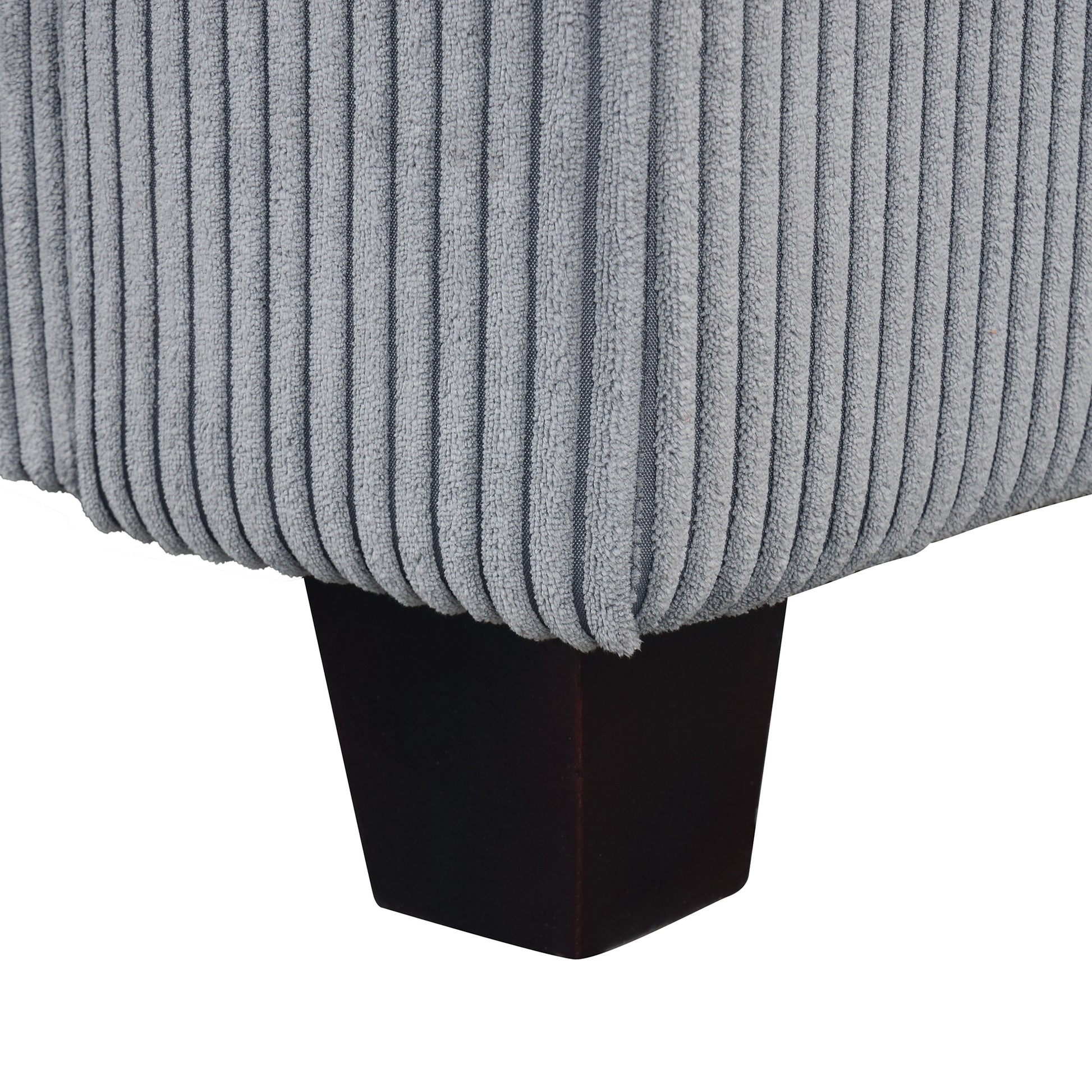 5 Pieces L Shaped Sofa With Removable Ottomans And Comfortable Waist Pillows Grey Polyester 5 Seat