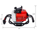 2.7Hp Post Hole Digger 63Cc Gas Powered 2 Stroke Auger Digging Drill Shaft Size 3 4
