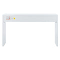Modern Minimalist Console Table With Open Tabletop And Four Drawers With Metal Handles For Entry Way, Living Room And Dining Room White White Mdf