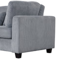5 Pieces L Shaped Sofa With Removable Ottomans And Comfortable Waist Pillows Grey Polyester 5 Seat