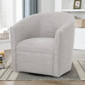 Lainey Sea Oat Swivel Barrel Chair Beige Modern,Transitional Foam Polyester