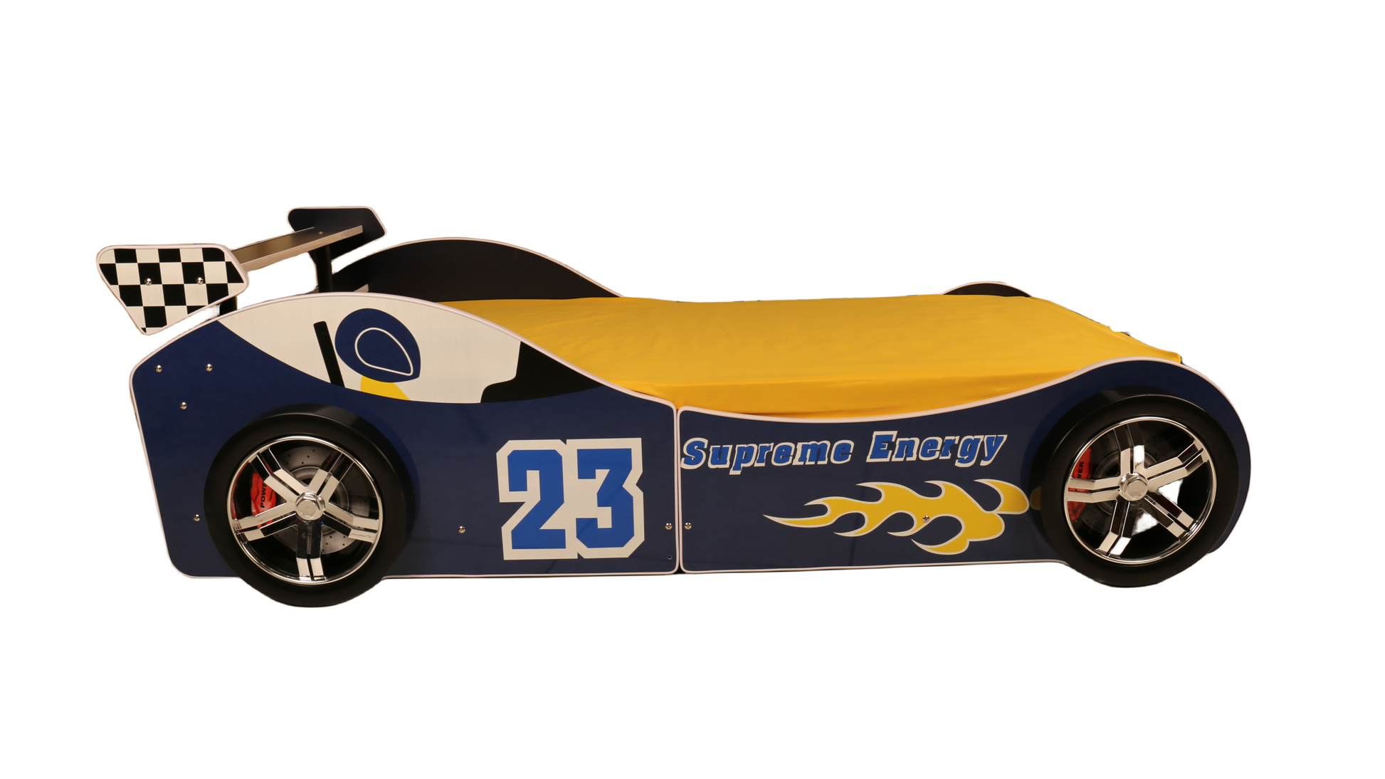 Supreme Energy Racing Car Bed Blue Mdf