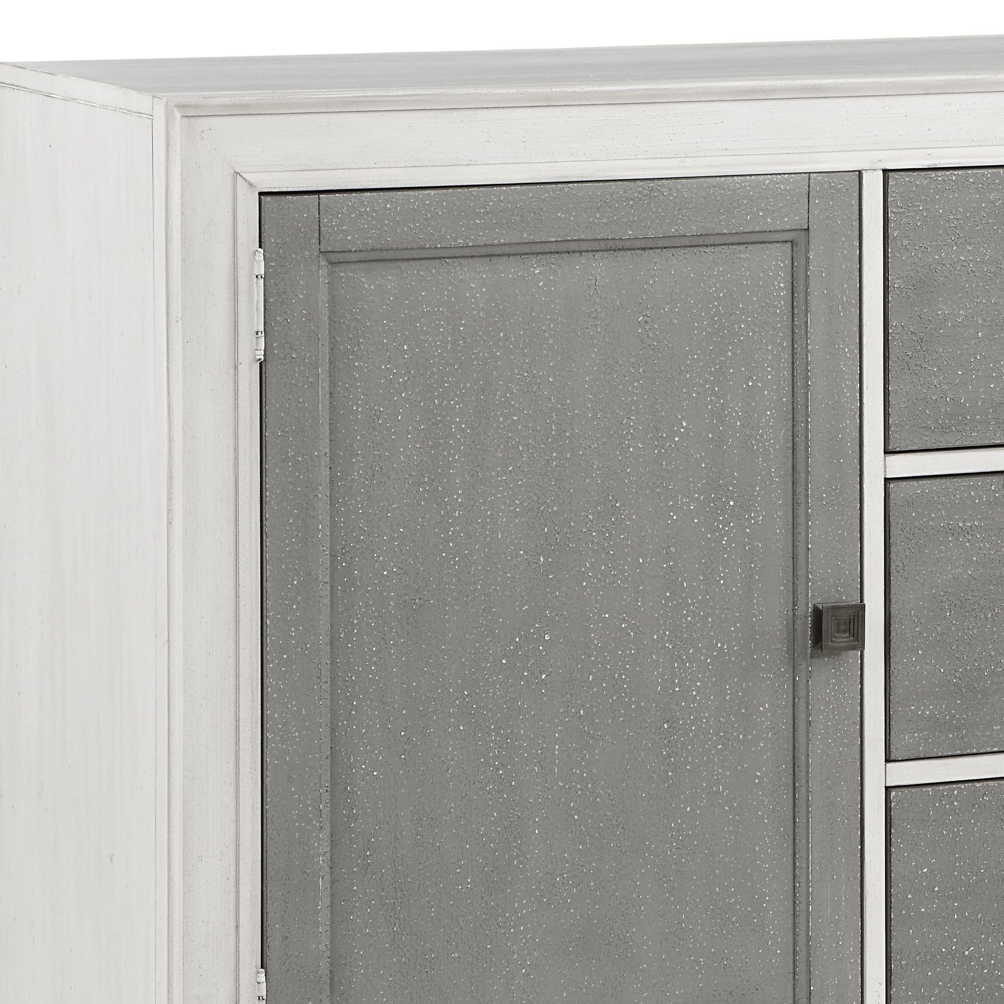 Katia Server, Gray & Weathered White Finish Dn02276 Gray Wood