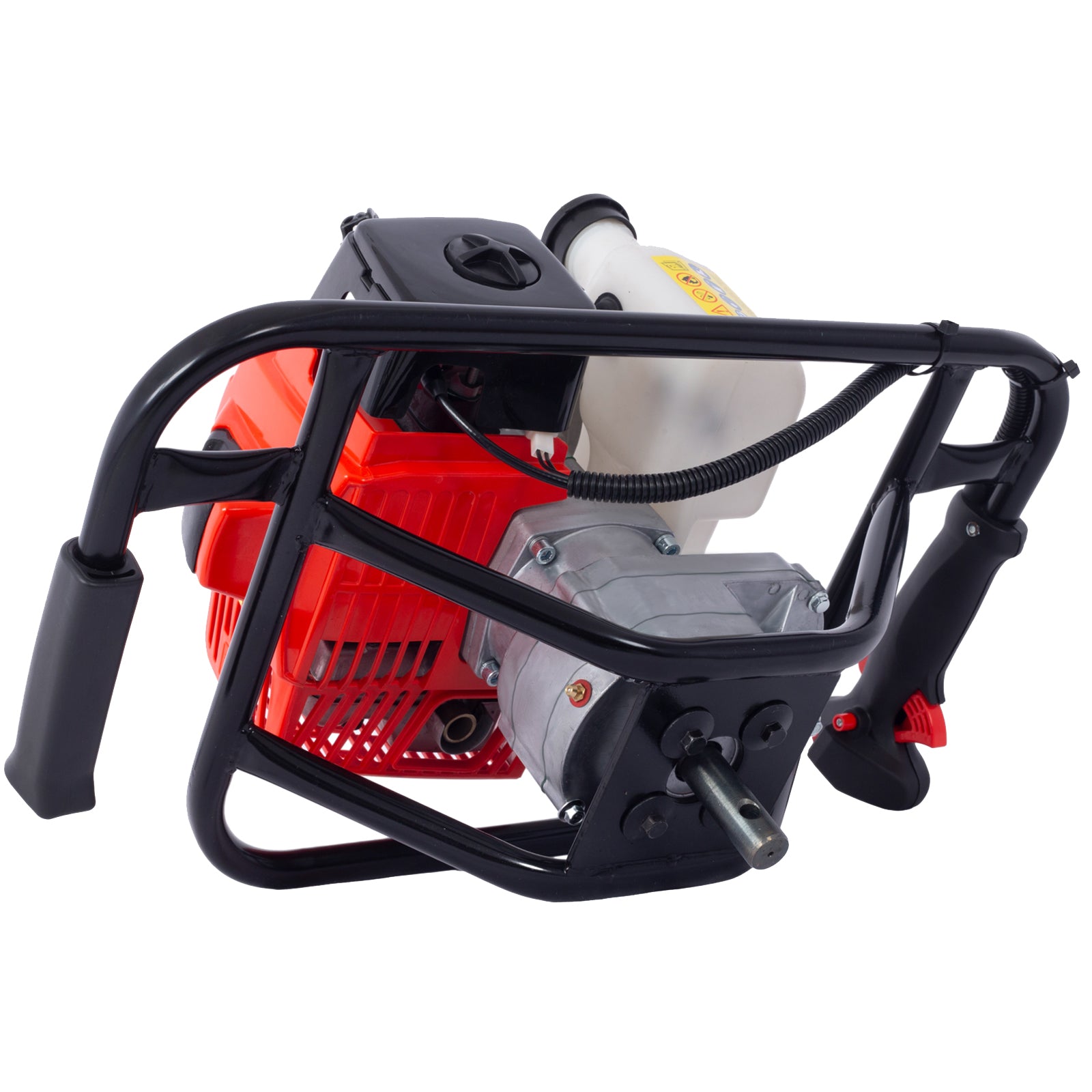 2.7Hp Post Hole Digger 63Cc Gas Powered 2 Stroke Auger Digging Drill Shaft Size 3 4" ,Epa Certificated With L4" L6" L8" Drill Bits Ext Rod Kits Black Steel