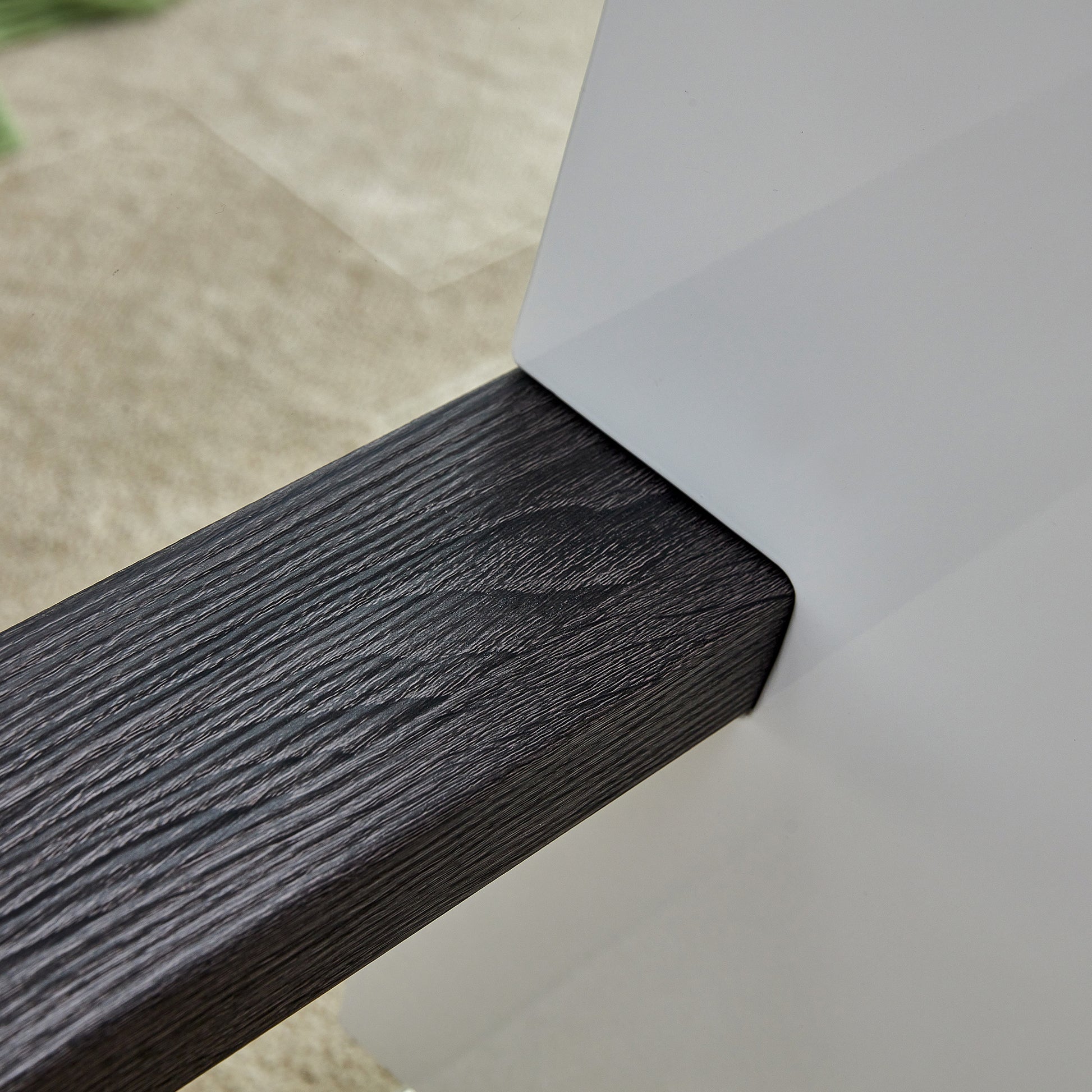 Modern Minimalist Transparent Tempered Glass Coffee Tablepaired With White Mdf Decorative Columns. Computer Desk. Game Table. Ct 1546 Transparent Glass