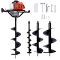 2.7Hp Post Hole Digger 63Cc Gas Powered 2 Stroke Auger Digging Drill Shaft Size 3 4
