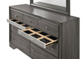 Traditional 7 Drawer Dresser Made With Wood In Gray Grey Gray Drawer 5 Drawers & Above Bedroom Dovetail Joints Traditional Solid Wood Mdf Wood