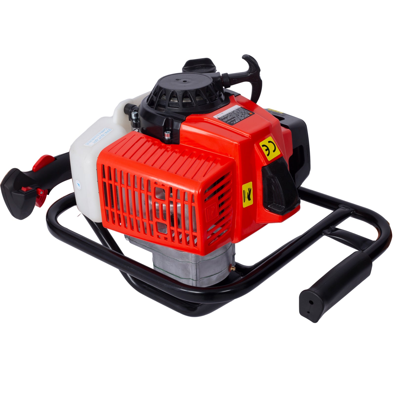 2.7Hp Post Hole Digger 63Cc Gas Powered 2 Stroke Auger Digging Drill Shaft Size 3 4" ,Epa Certificated With L6" L10" L12" Drill Bits Black Steel