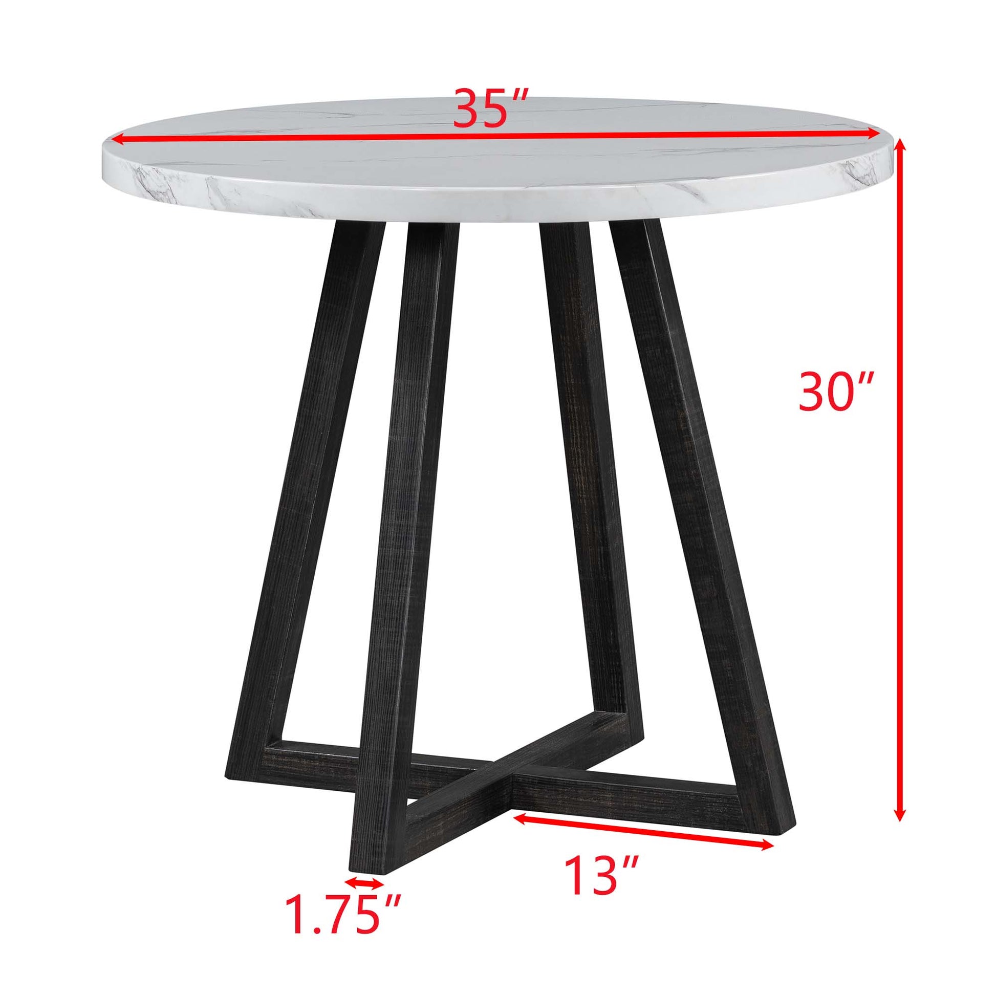 Five Piece Dining Room Set With Imitation Marble Table Top, Solid Wood Dining Table And 4 Chairs, Space Saving Kitchen And Dining Room Combination Furniture. Black White Solid Wood Mdf