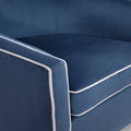 Kendall Blue Swivel Chair Blue Mid Century Modern Foam Velvet