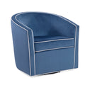 Kendall Blue Swivel Chair Blue Mid Century Modern Foam Velvet