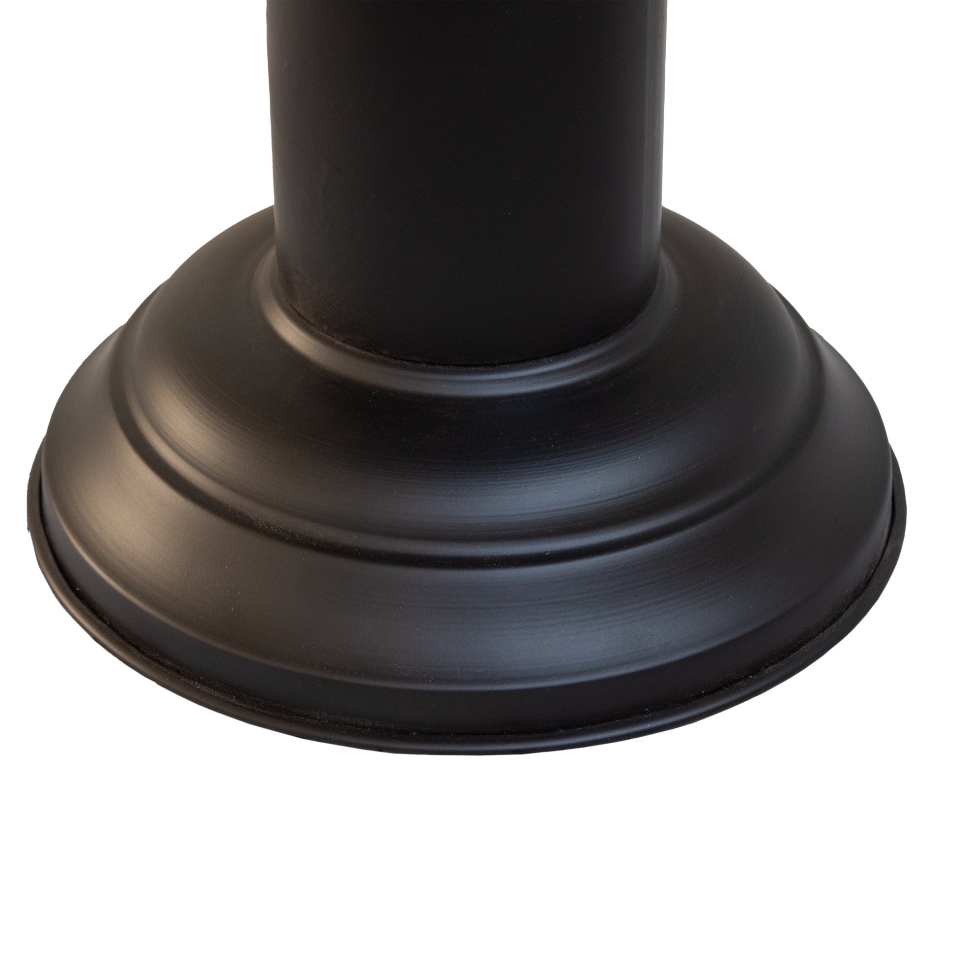 26 Inch Handcrafted Round Side End Table, Thick Mango Wood Top, Black Iron Pedestal Base Black Brown Metal & Wood