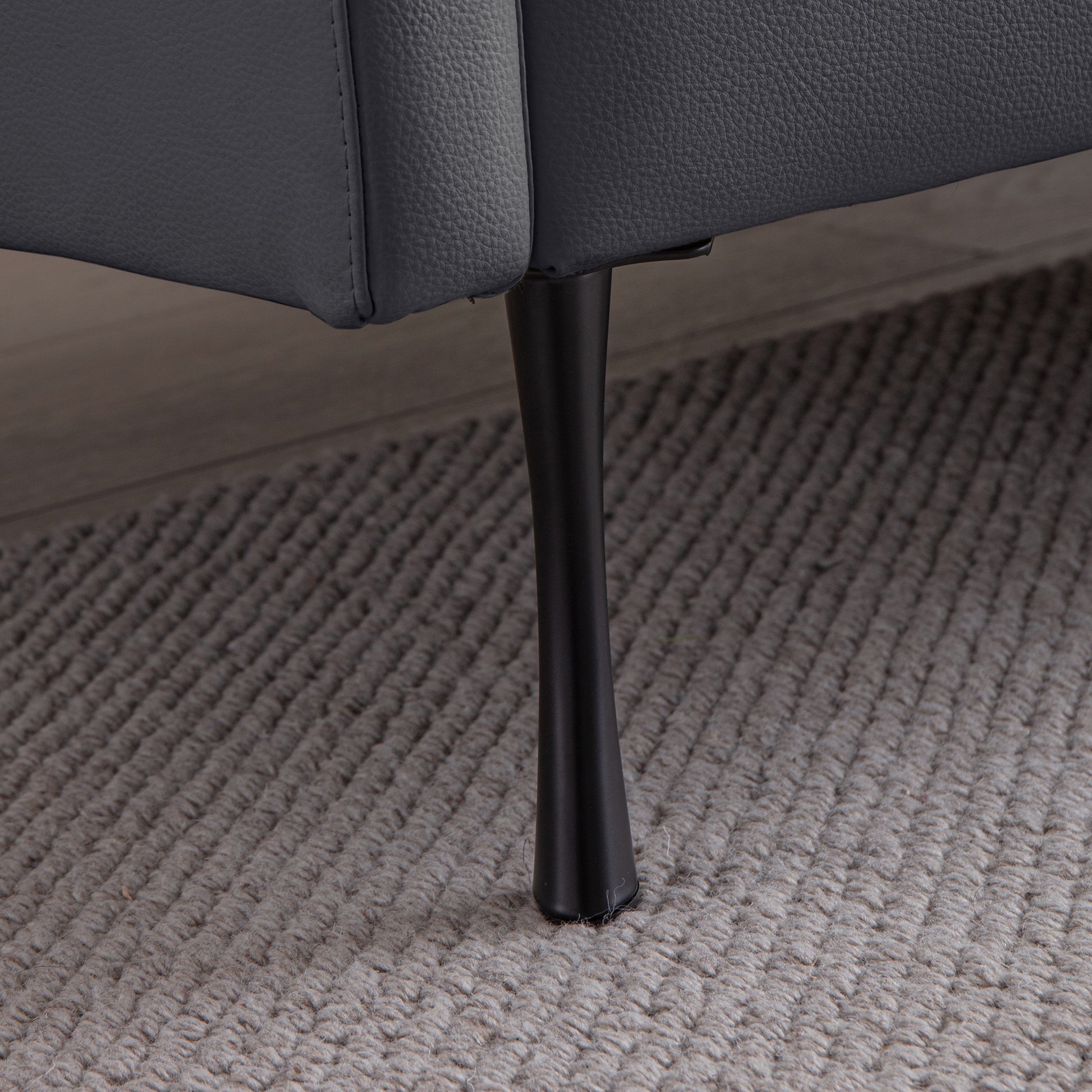 81"Modern Sectional Technical Leather L Shaped Sofa Couch With Reversible Chaise Lounge Dark Grey Modern Foam Technical Leather