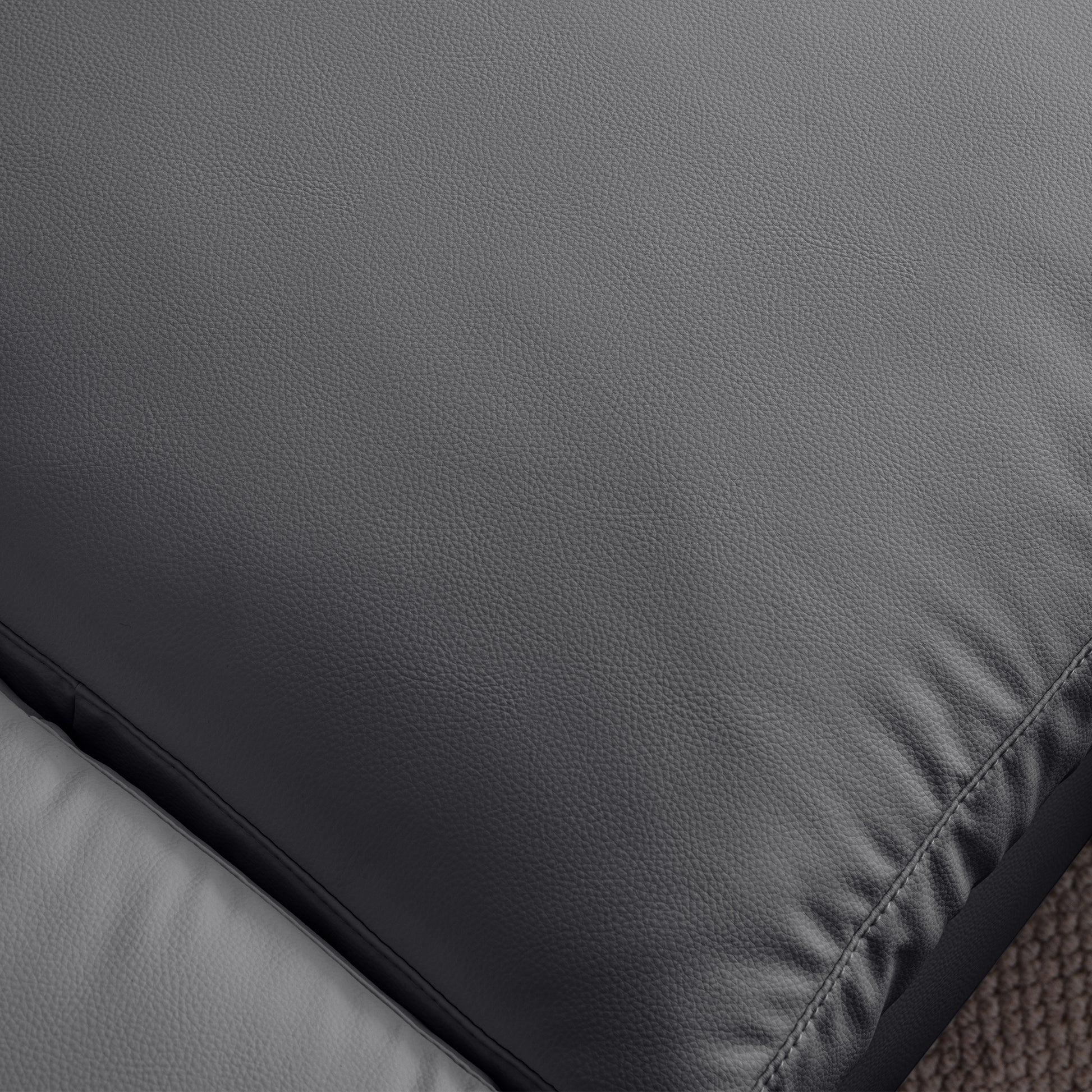 81"Modern Sectional Technical Leather L Shaped Sofa Couch With Reversible Chaise Lounge Dark Grey Modern Foam Technical Leather