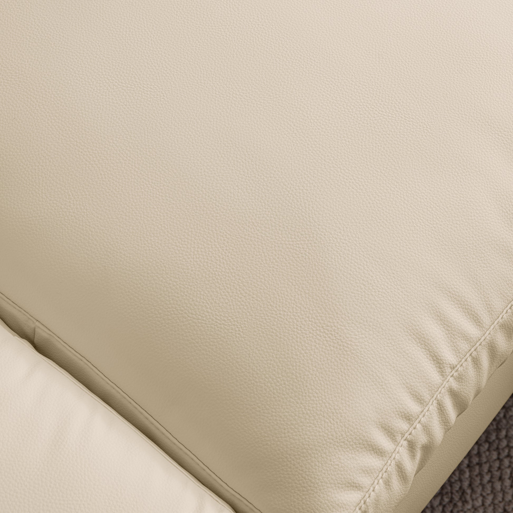 81"Modern Sectional Technical Leather L Shaped Sofa Couch With Reversible Chaise Lounge Beige Modern Foam Technical Leather