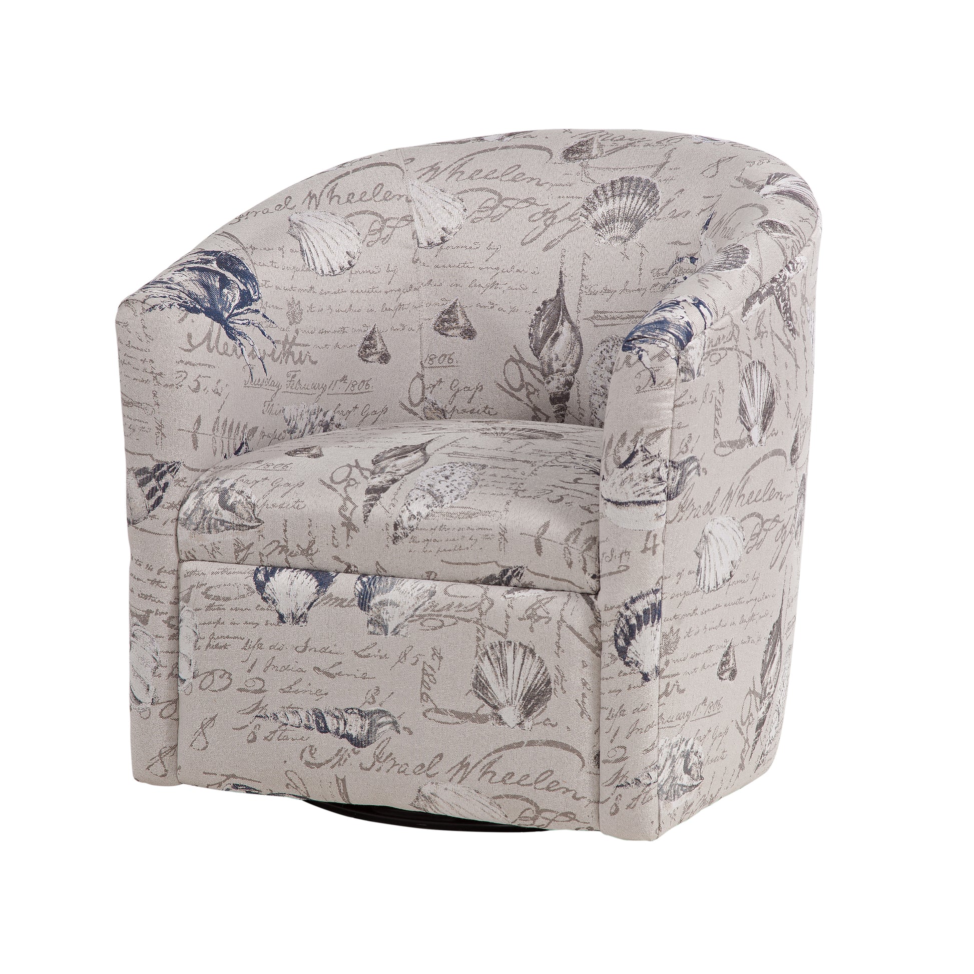Boardwalk Swivel Accent Chair Gray Beach,Coastal Foam Polyester