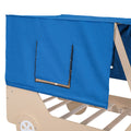 Twin Size Car Shaped Bed With Tents,Natural Natural Plywood