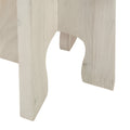 Tomas 20 Inch Side End Table, Mango Wood Drum Top, Classic Washed White White Solid Wood