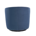 Kendall Blue Swivel Chair Blue Mid Century Modern Foam Velvet