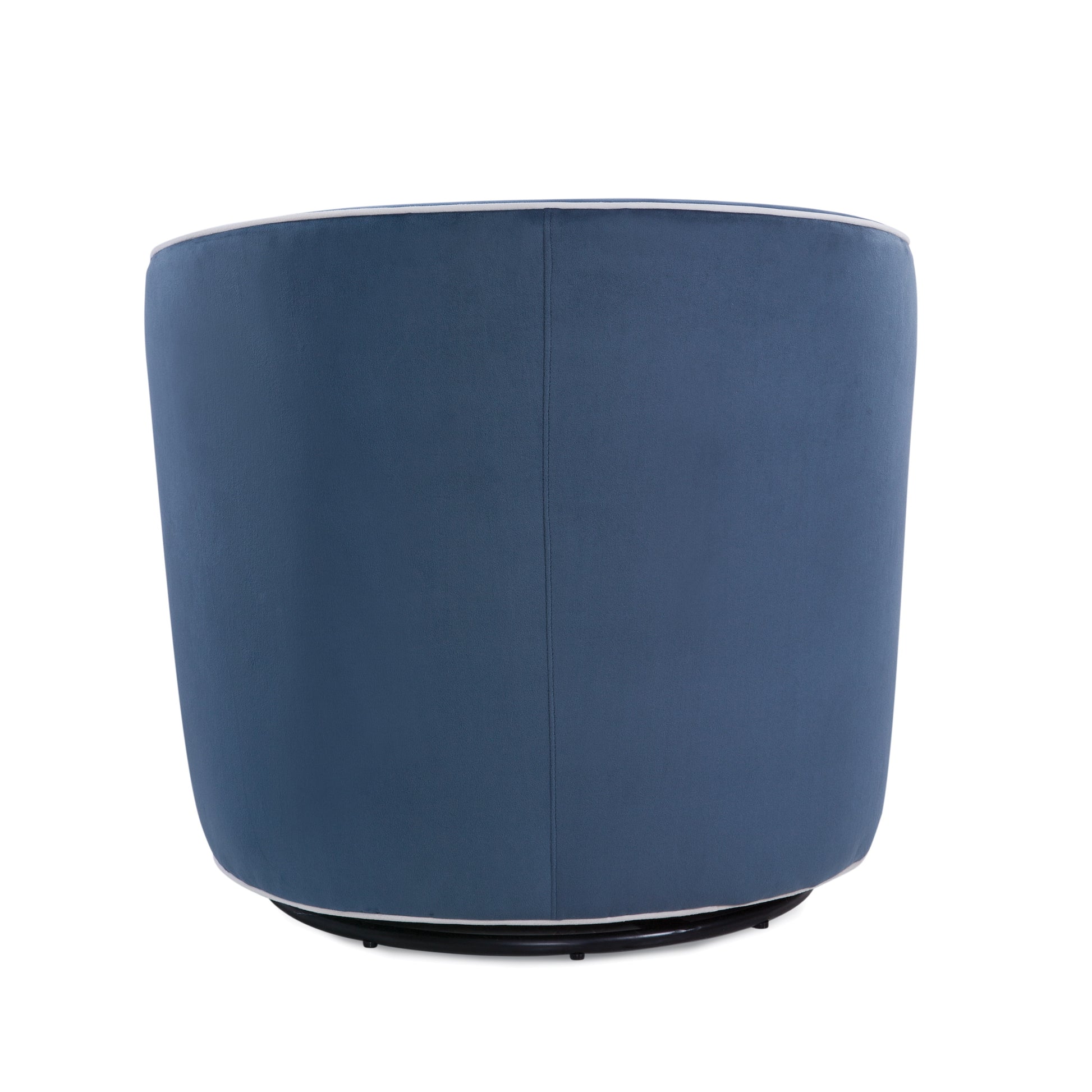 Kendall Blue Swivel Chair Blue Mid Century Modern Foam Velvet
