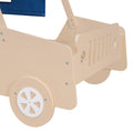 Twin Size Car Shaped Bed With Tents,Natural Natural Plywood