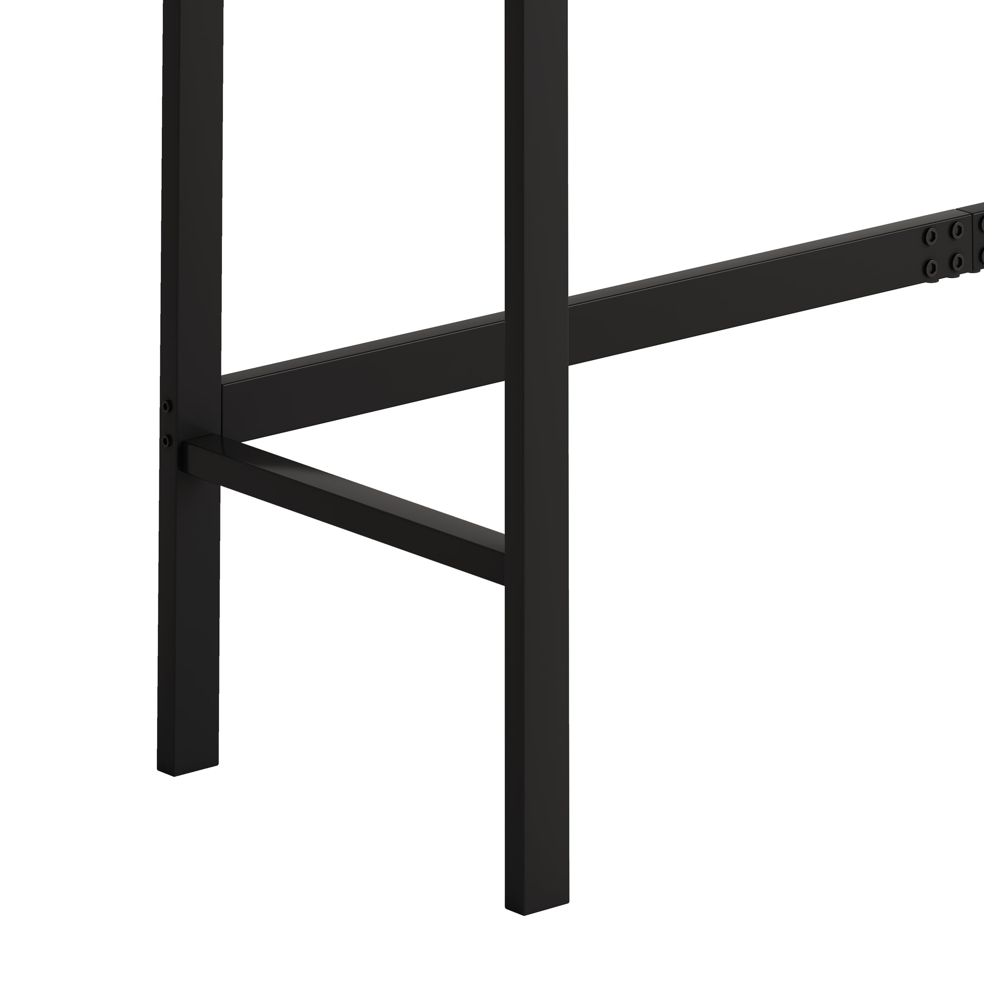 Modern Design Kitchen Dining Table, Pub Table, Long Dining Table Set With 3 Stools, Convenient Hanging Stool Design, Grey Black Grey Black Desk And Chair Set Mdf Metal