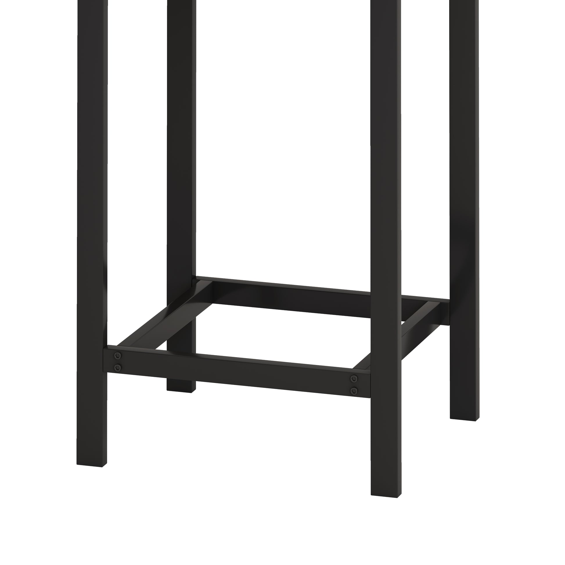 Modern Design Kitchen Dining Table, Pub Table, Long Dining Table Set With 3 Stools, Convenient Hanging Stool Design, Grey Black Grey Black Desk And Chair Set Mdf Metal