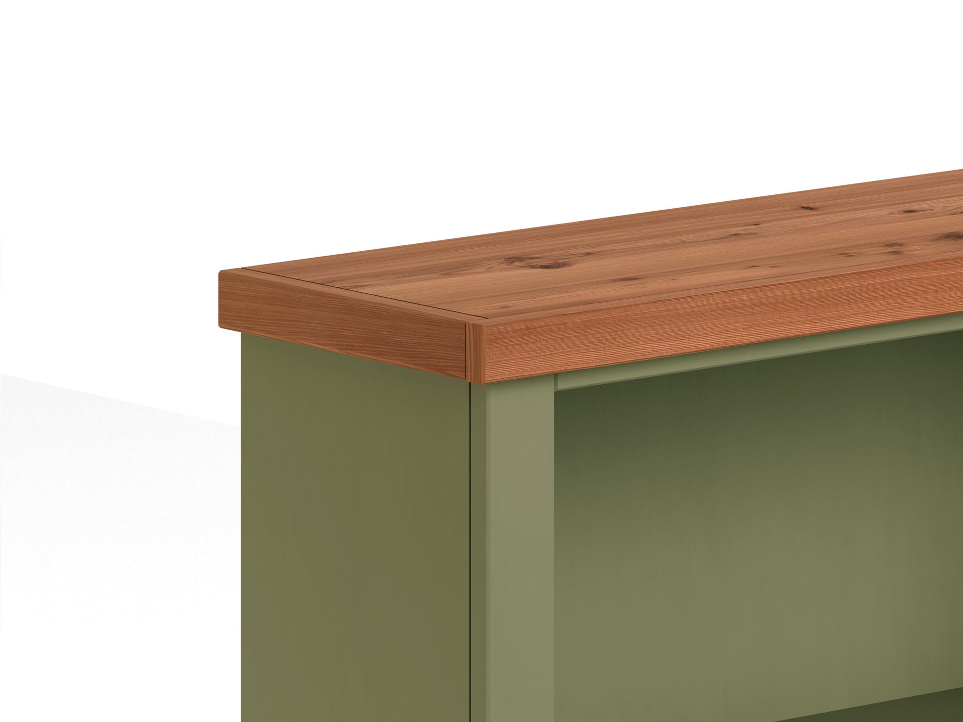 Vineyard 72 Inch High 5 Shelf Bookcase, No Assembly Required, Sage Green And Fruitwood Finish 5 Green Standard Horizontal Office Closed Back Wood Coastal,Farmhouse Poplar Wood