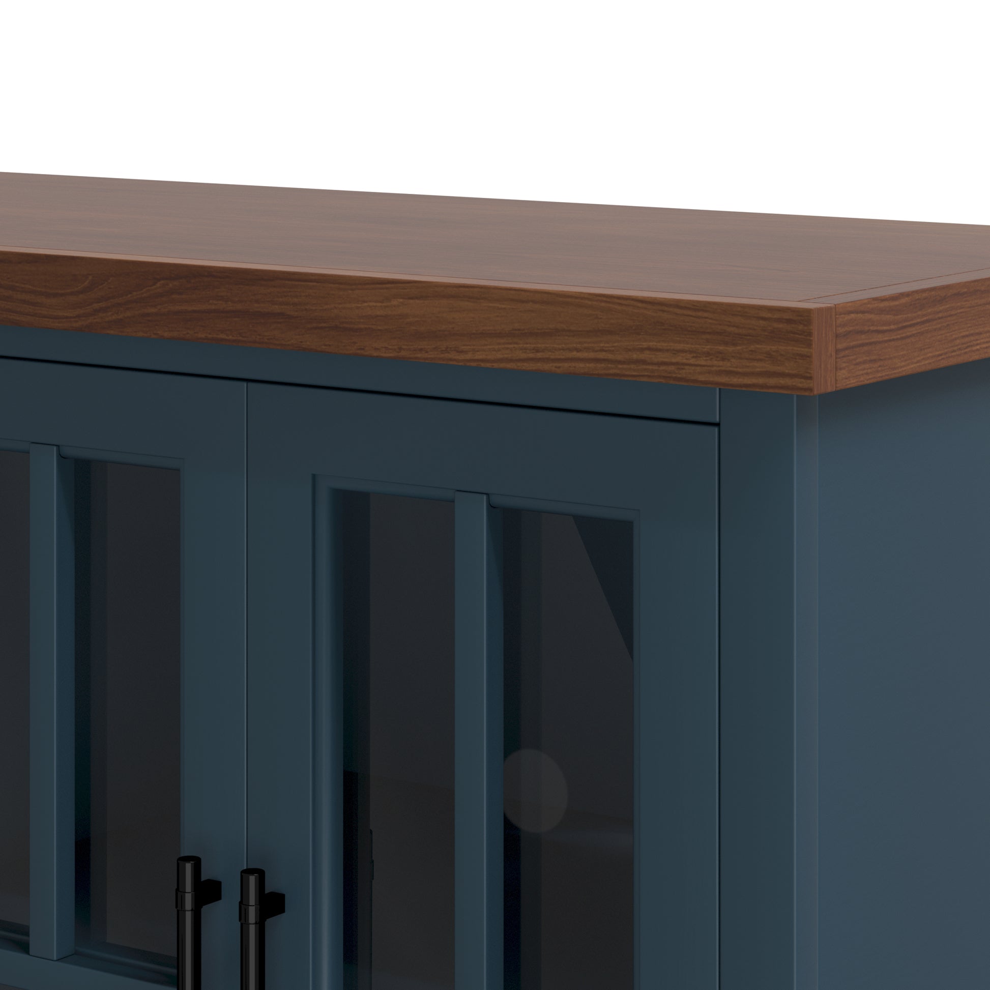 Nantucket 97 Inch Fireplace Tv Stand Console For Tvs Up To 100 Inches, Minimal Assembly, Blue Denim And Whiskey Finish 41 50 Electric No Blue 400 Vent Free Primary Living Space Coastal,Farmhouse Poplar Yes Insert Wood Electric