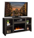 Urban Loft 62 Inch Electric Fireplace Tv Console For Tvs Up To 70 Inches, Minimal Assembly, Mocha Finish Electric Espresso Primary Living Space Poplar Yes Insert Electric Up To 40 No Brown 400 Vent Free Contemporary,Modern Wood
