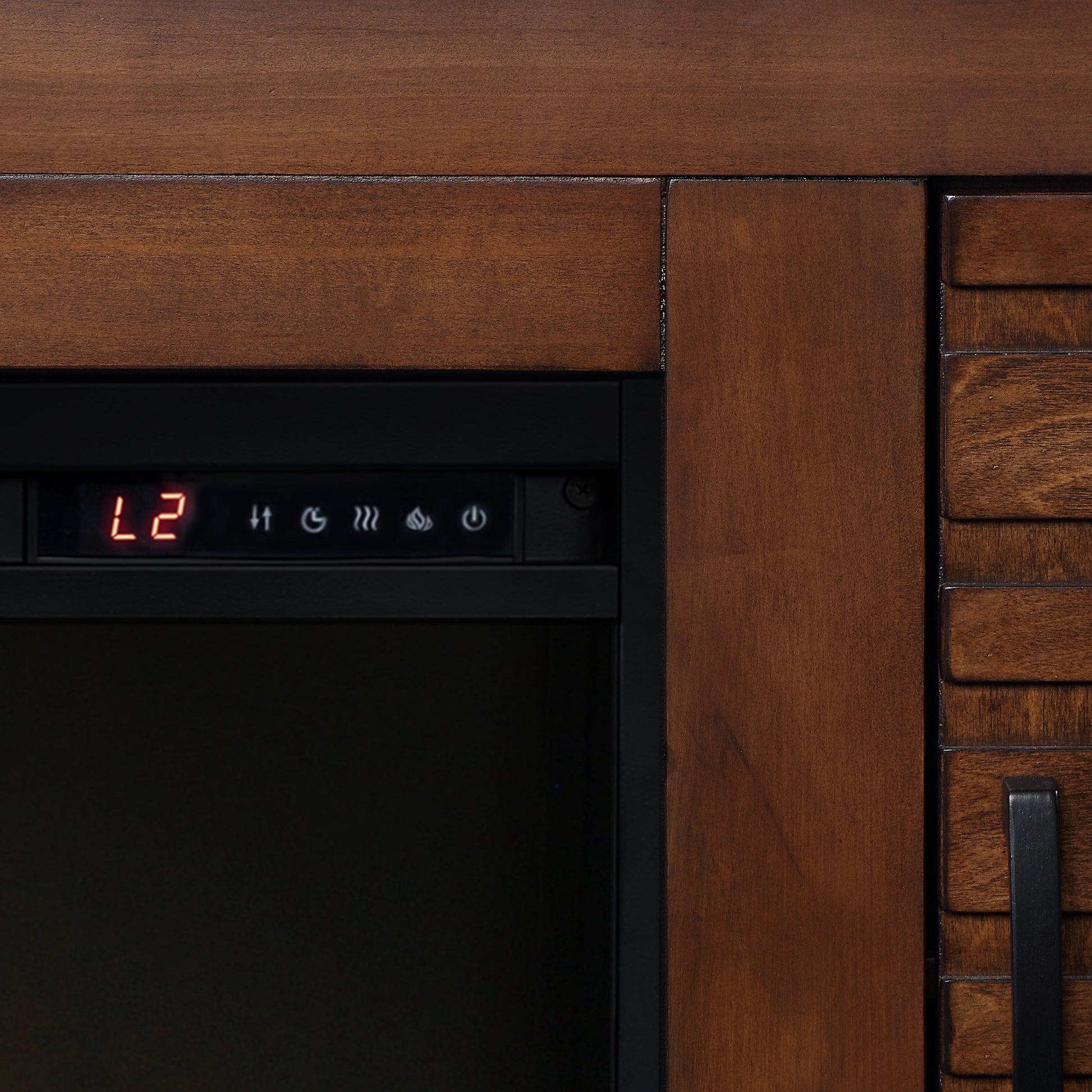 Sausalito 78 Inch Electric Fireplace Tv Stand Console For Tvs Up To 95 Inches, Minimal Assembly, Whiskey Finish Electric Brown Primary Living Space Alder Yes Insert Electric 41 50 No Brown 400 Vent Free Lodge,Modern,Rustic,Transitional Wood