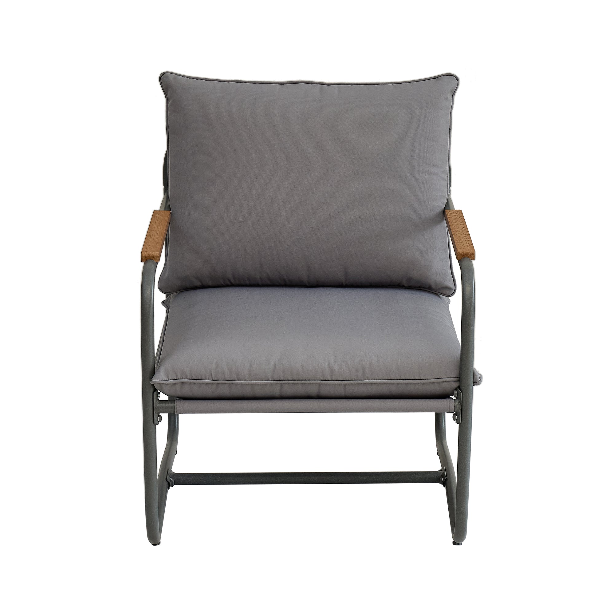 4 Piece Outdoor Patio Furniture Sets, Patio Conversation Set With Removable Seating Cushion, Courtyard Patio Set For Home, Yard, Poolside Grey Gray Aluminum