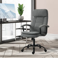 Vinsetto Executive Massage Office Chair With 2 Point Lumbar Massage, Usb Power, Adjustable Height, Padded Headrest, Armrest, Grey Gray Polyester