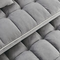 55.51 Inch Versatile Foldable Sofa Bed In 3 Lengths, Modern Sofa Sofa Sofa Velvet Pull Out Bed, Adjustable Back And With Usb Port And Ashtray And Swivel Phone Stand Grey Grey Velvet Wood Primary Living Space Medium Soft Cushion Back Delicate Duty