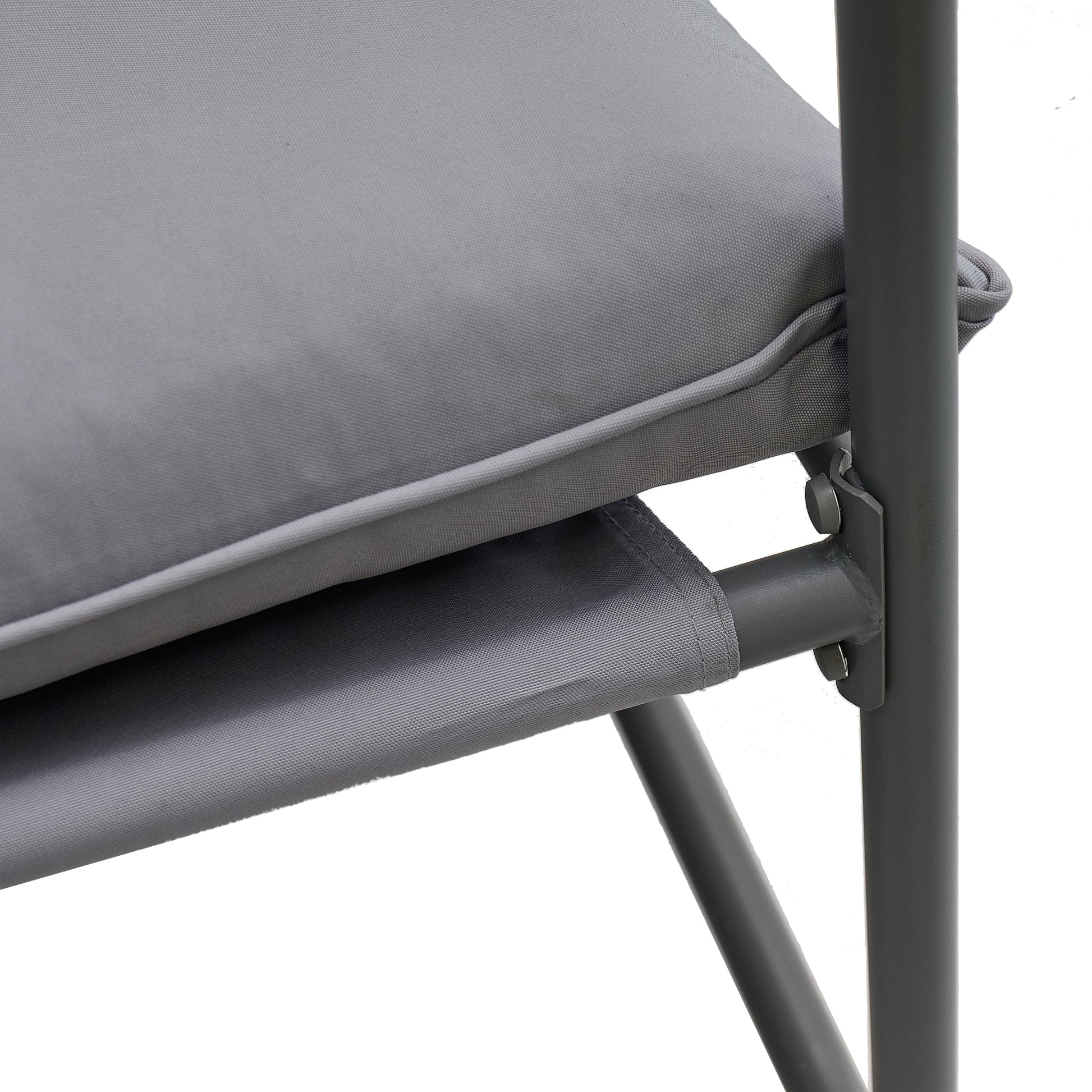 4 Piece Outdoor Patio Furniture Sets, Patio Conversation Set With Removable Seating Cushion, Courtyard Patio Set For Home, Yard, Poolside Gray Aluminum