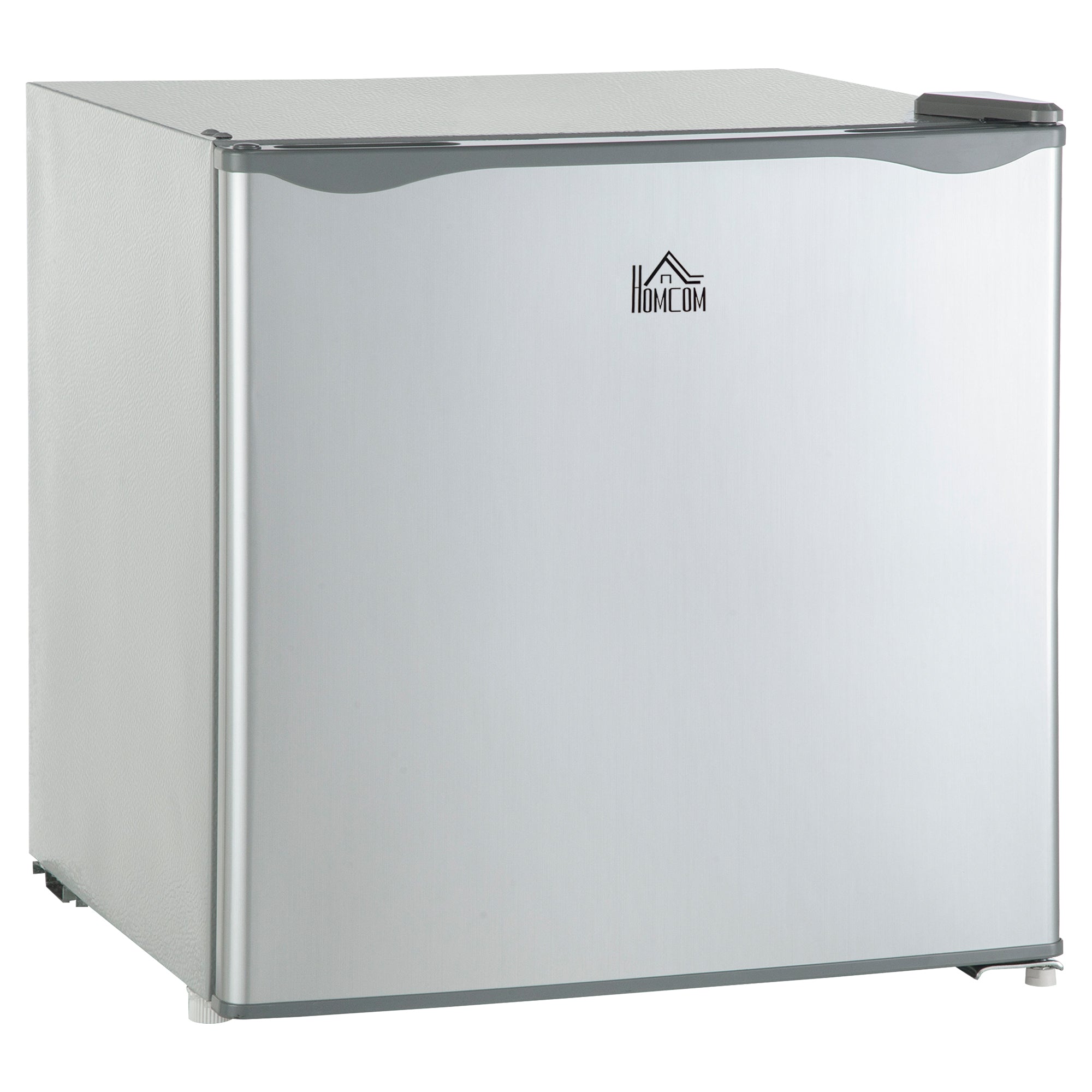 Homcom Mini Freezer Countertop, 1.1 Cu.Ft Compact Upright Freezer With Removable Shelves, Reversible Door For Home, Dorm, Apartment And Office, Gray Gray Steel