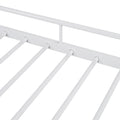Full Size Metal Daybed With Curved Handle Design And Twin Size Trundle, White White Metal