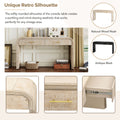 Unique Retro Console Table With Open Style, Two Top Drawers For Entrance, Dinning Room, Living Room Natural Wood Wash Natural Wood Wash Mdf