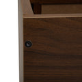 Wall Mounted Bedside Table Set Of Two Walnut Color Walnut Particle Board