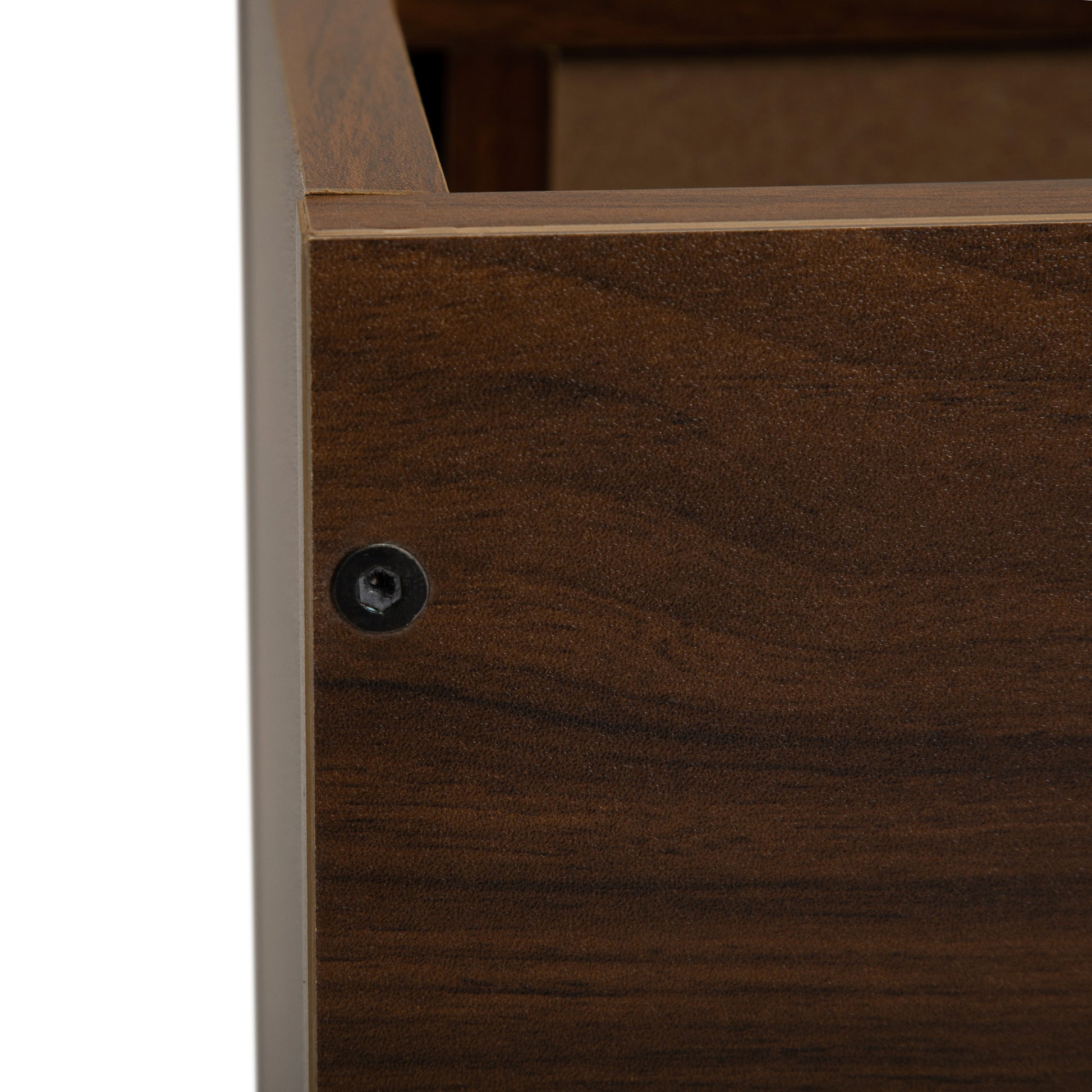 Wall Mounted Bedside Table Set Of Two Walnut Color Walnut Particle Board