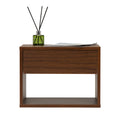 Wall Mounted Bedside Table Set Of Two Walnut Color Walnut Particle Board
