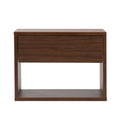 Wall Mounted Bedside Table Set Of Two Walnut Color Walnut Particle Board