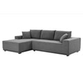 Sectional Couch Covers 2 Pcs L Shape Sectional Sofa Corduroy Couches For Living Room, Bedroom, Salon, 2 Pc Free Combinationincluding Bottom Frame . Grey Gray Corduroy 3 Seat