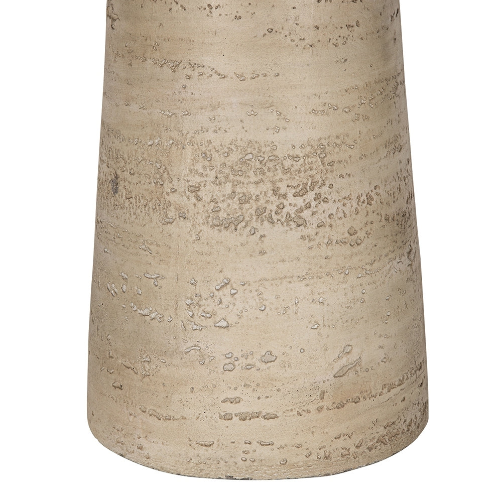 20X20X24" Cream Square Side Table With Pedestal Base Cream Primary Living Space Contemporary,Industrial,Minimalist,Modern,Ultra Modern Magnesium Oxide