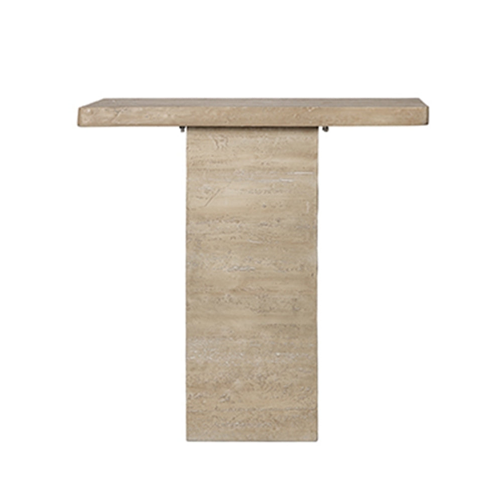 35.5X14X35.5" Cream Square Coffee Table With Pedestal Base Cream Primary Living Space Contemporary,Industrial,Minimalist,Modern,Ultra Modern Magnesium Oxide